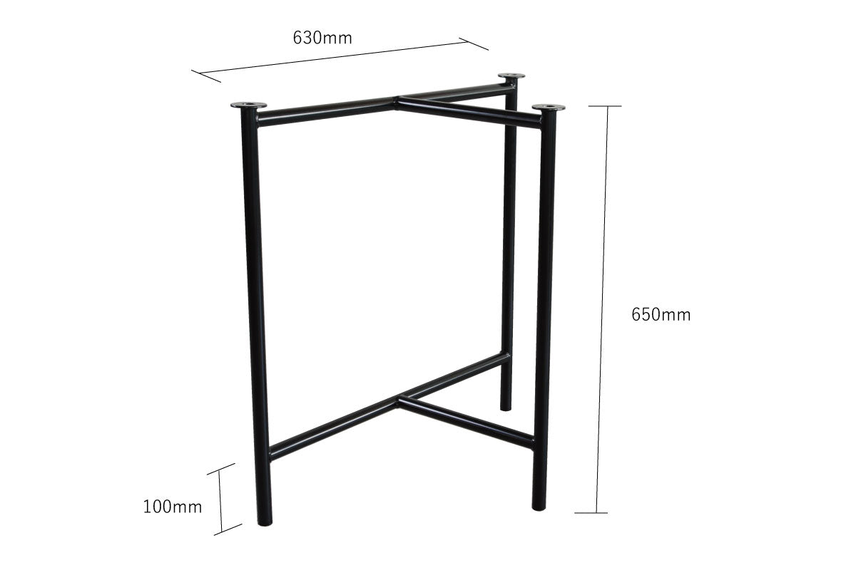 【ダイニングテーブル専用脚】クラディ スチール脚 ※2本セット