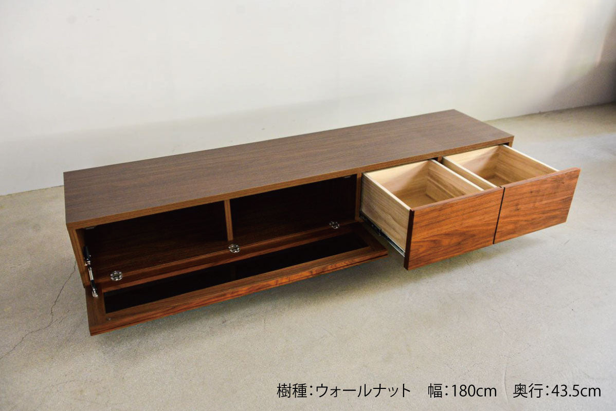 クレスポTVスタンド(幅180㎝・奥行43.5cm・ウォールナット)
