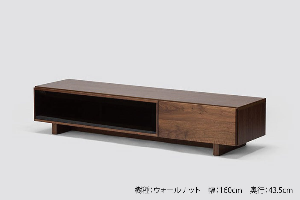 クレスポTVスタンド(幅160㎝・奥行43.5cm・ウォールナット)