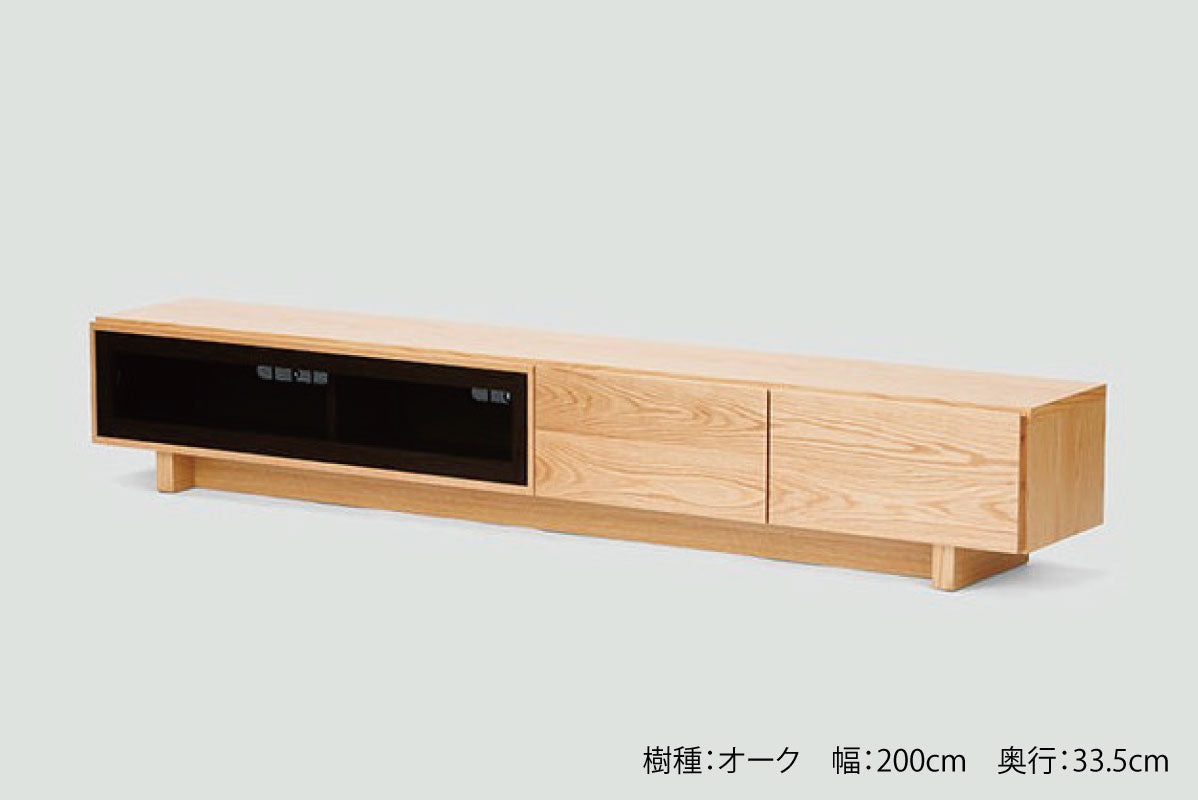 クレスポTVスタンド(幅180㎝・奥行33.5cm・オーク)