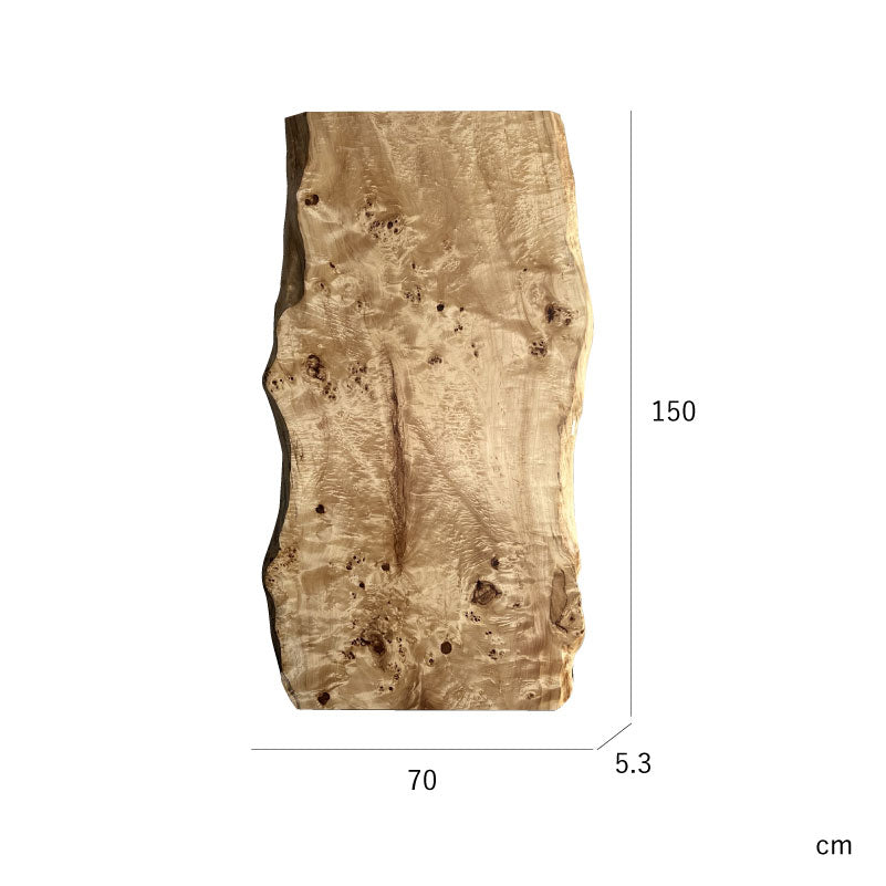 ポプラ一枚板 サイズ表記画像