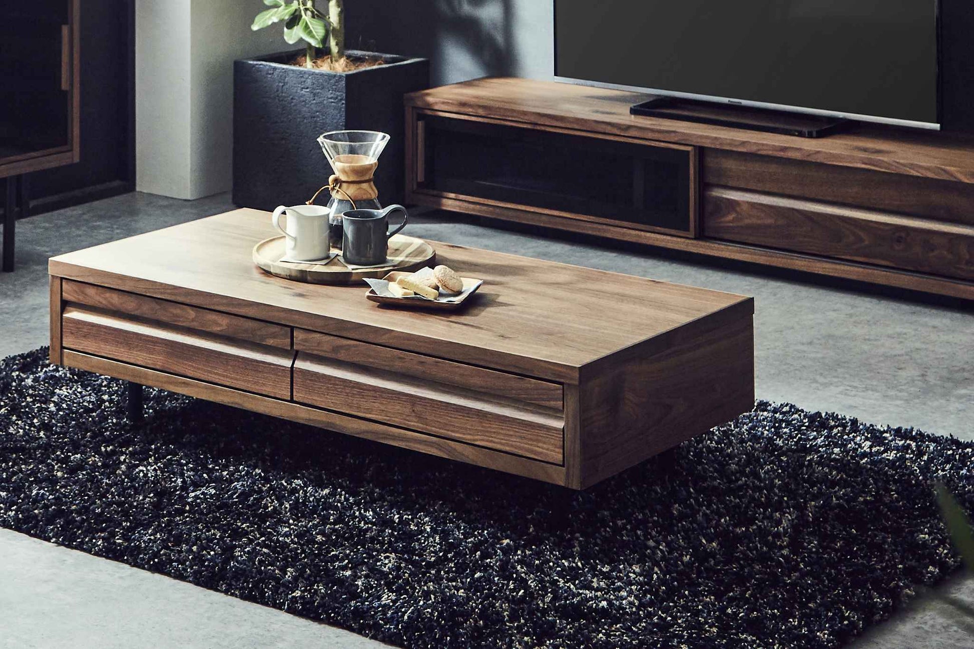 ヨウロウセンターテーブル（丸脚Lo）コーディネート