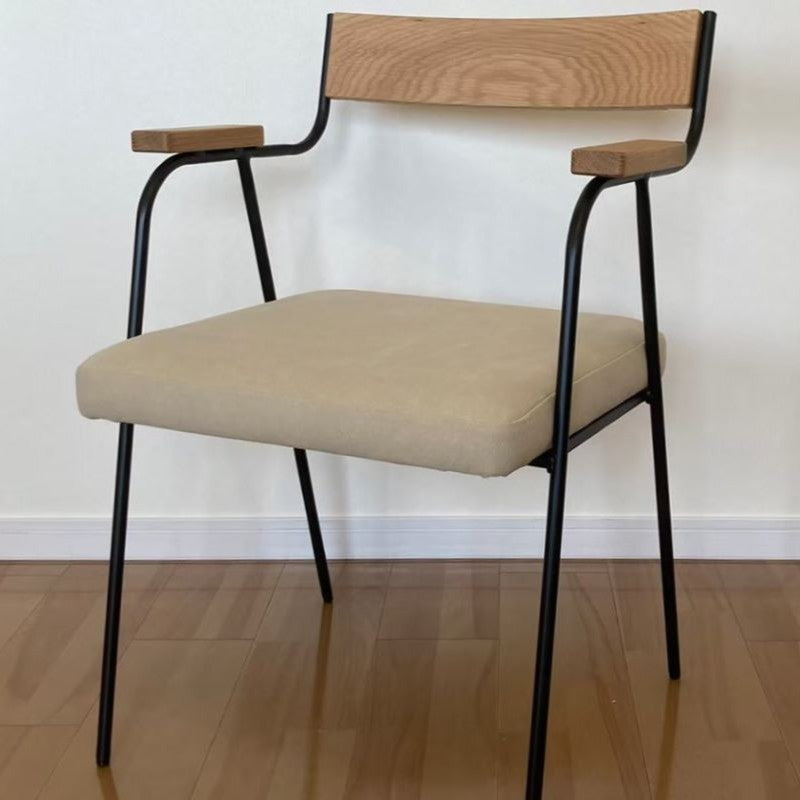 ラズルチェア02　（木部コナラ、張地キャンバスマッシュルーム）