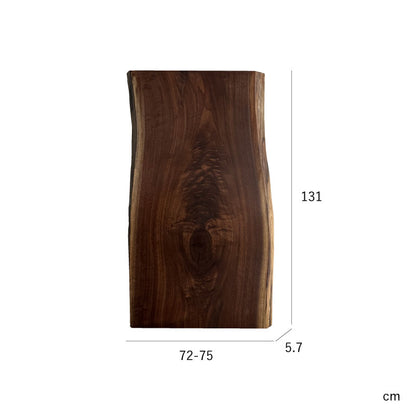 ウォールナット一枚板　サイズ表記画像